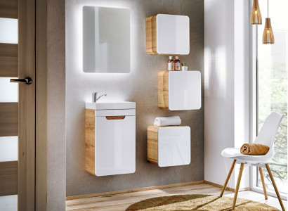 Design Bathroom Furniture Bathroom 5pcs. Set Wardrobe Wash Basin