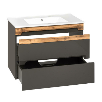 Bathroom furniture set 80cm washbasin with base cabinet modern decorative washbasin