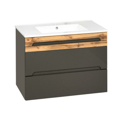 Bathroom furniture set 80cm washbasin with base cabinet modern decorative washbasin