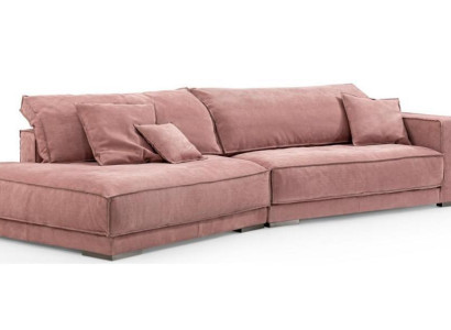 Pink Big Sofa Couch xxl Fabric Couch Living room Couches 3-Seater Furniture