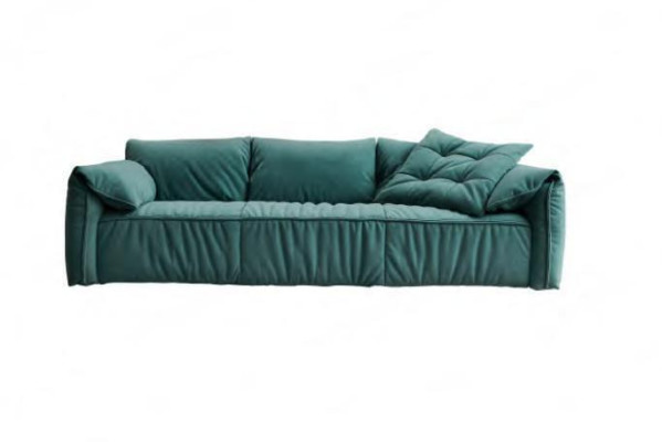 Blue three-seater Living room Sofas 3-Seater Couch Textile Furniture Fabric Sofas