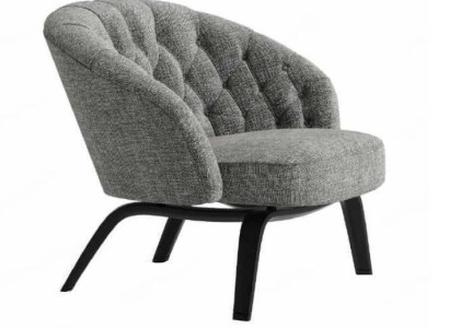 Stylish upholstery made from Solid wood with stitching in Charcoal Chesterfield