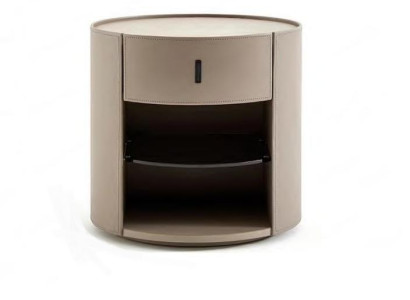Beige Designer Bedside table Luxury Night Console Bedroom Furniture Style