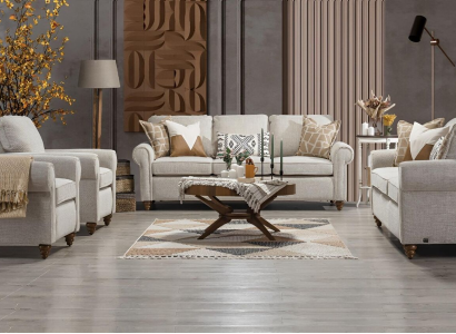 Living room Sofa set Modern Design Furniture 2x Sofa three seats 2x Armchair