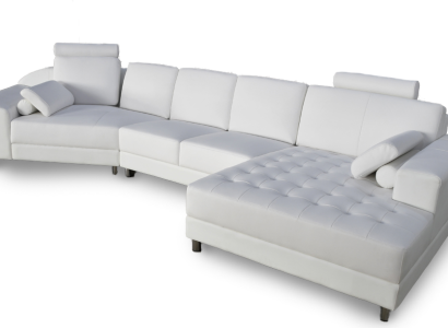 Luxury Corner sofa L-shape White Upholstery Furniture Seat Living room Corner Sofa new