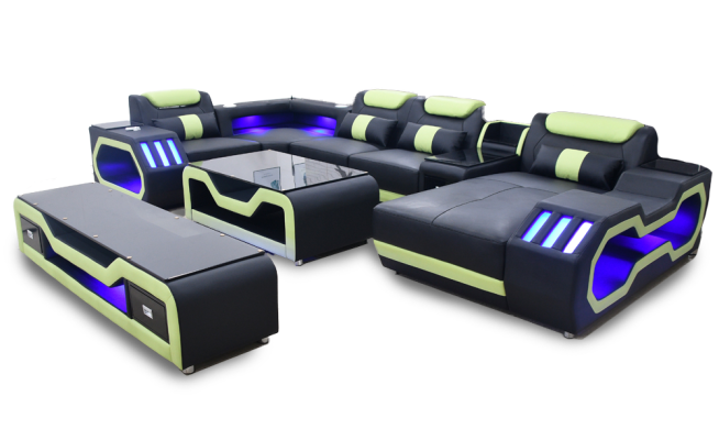 Living room set U-shape Corner sofa Coffee table and TV stand Modern new
