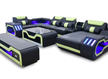 Living room set U-shape Corner sofa Coffee table and TV stand Modern new