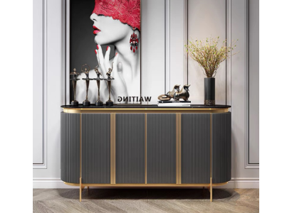 Sideboard Sideboard Luxury Designer Wood Shelf Wardrobe Furniture Gray Chest of drawers