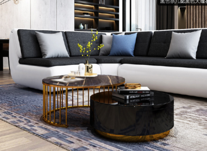 Modern Coffee table Furnishings Living room Furniture Black Tables