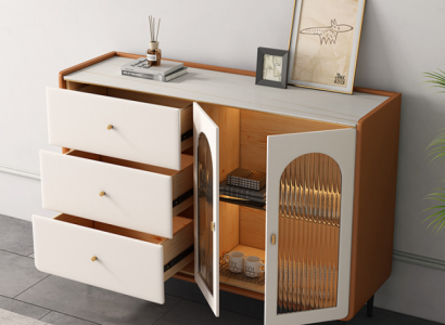 Modern Wood Chest of drawers White Sideboard Low Boards Living room cabinet new