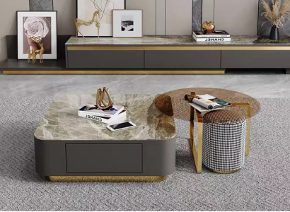 Living room Furniture Luxury Gray Coffee table Design Table Coffee Tables new