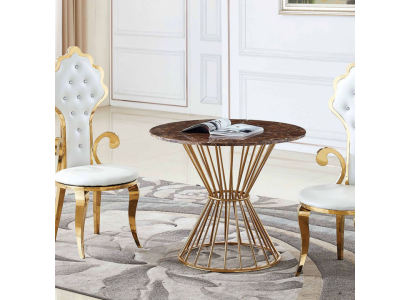 Dining table Coffee table Living room Gold Luxury Design Round Table stainless steel