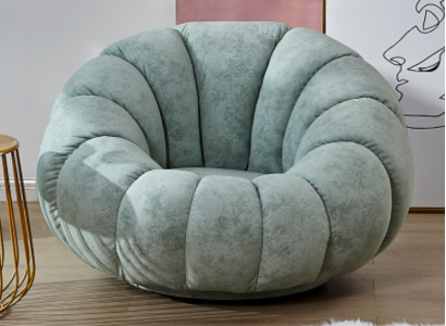 Designer Armchair 1 Seater Gray Textile Luxury Lougne Sofa Single Seater new