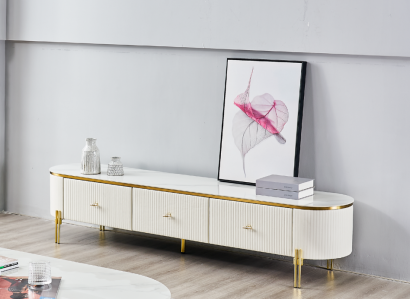 TV Stand TV-cabinet Lowboard White Modern Living room Sideboard Wood new