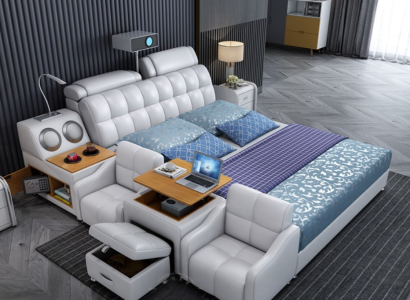 Multifunction s Bed Boxes Luxury Design Leather Beds Hotel Double new