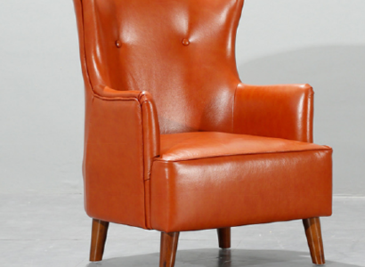 Orange Armchair Single Seater Living room Luxury Imitation leather Upholstered furniture new