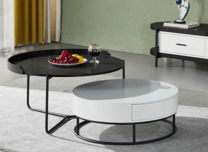 Couch Table Coffee Side Design Luxury Round Tables 2x Set Modern new