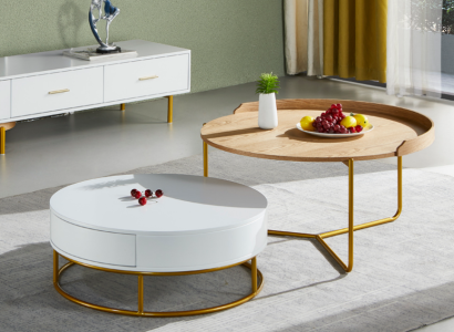 Tables Set Coffee tables Coffee table Side table Design Living room 2-piece