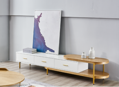 TV-cabinet Lowboard Drawers Shelves Chest of drawers Table Living room Wood Design