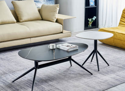 Set 2x Coffee tables Coffee table Side table Designer Living room table