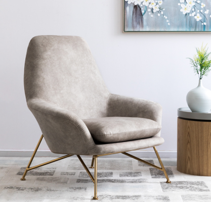 Armchair Design Luxury Textile Upholstery Suite Living room Gray Furnishings