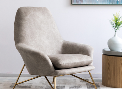 Armchair Design Luxury Textile Upholstery Suite Living room Gray Furnishings