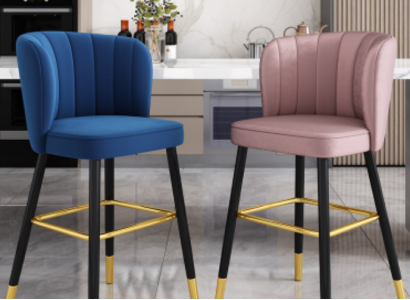 Bar Stool Chair Designer Wooden Chair Dining room chair Stool Bar Pink new