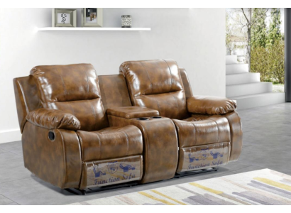 Two-seater Sofa Modern Living room Couch Brown Designer Upholstered Sofas