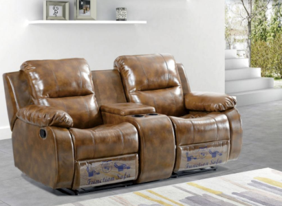 Two-seater Sofa Modern Living room Couch Brown Designer Upholstered Sofas