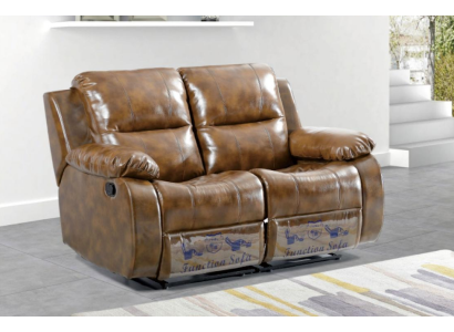 Couches Brown Sofa 2 Seater Massage Chair Two-seater Relax new
