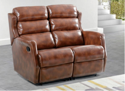 Sofa 2 Seater Brown Sofas Style Luxury Living room Modern Design Imitation leather