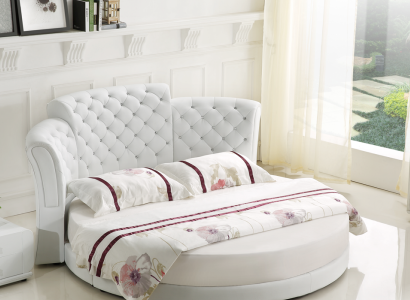 Round Bed Luxury Chesterfield Beds Sleep Room Double bed 200x200 cm