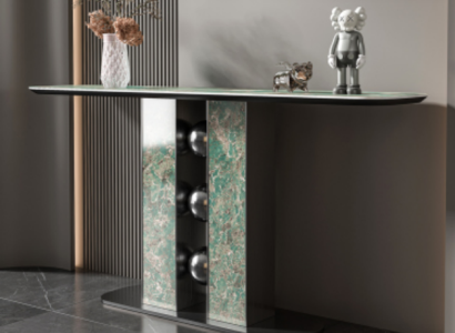 Modern Luxury Console table Designer Gray Wood Living room new Furniture