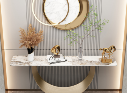 Consoles Living room Side table Modern Design Furniture Wood Gold new
