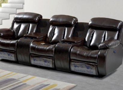 Elaborate Living room Sofa 3 Seater Living room Furniture Deluxe Sofa Brown
