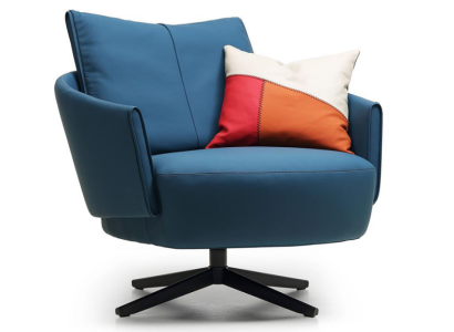 Design Armchair Textile Luxury Couch 1.5 Seater Sofa Relax Living room new