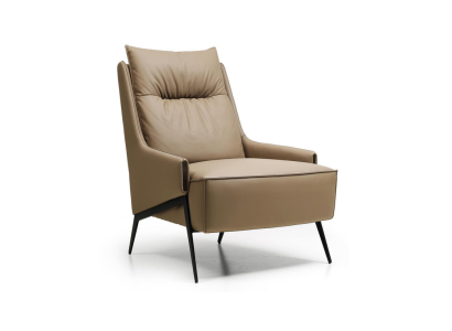 Armchair 1 Seater Imitation leather Lounge Luxury Upholstery Relax Furniture Design Couch