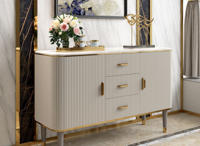 Design Furniture Luxury Chests of drawers Sideboard Living room Modern Gray Wood new