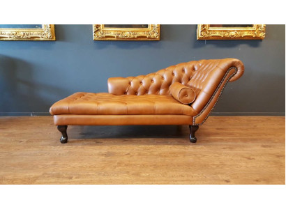Chesterfield Chaise Longues Lounger Ottoman Sofa Genuine Leather Relax Chaise new