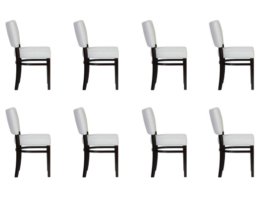 8x Dining room Chairs Chair Armchair Set Lounge Club with Armrests Luxury