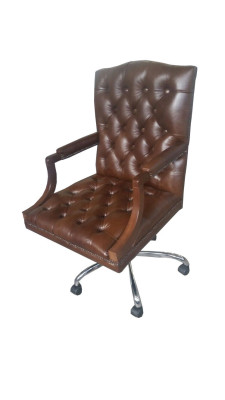Chesterfield office chair swivel chair office armchair leather chair KING swivel chair new