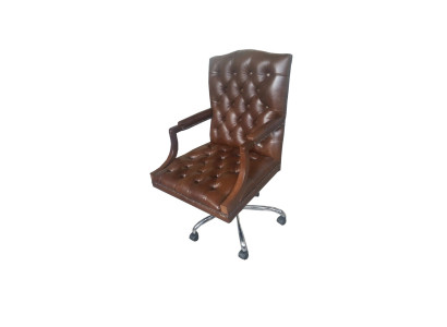 Chesterfield office chair swivel chair office armchair leather chair KING swivel chair new