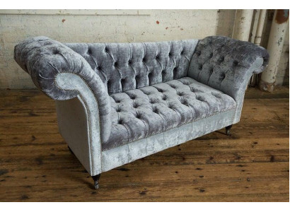 Design Chesterfield Fabric Couch Chaise Lounge Upholstery new Chaise Longues Sofas