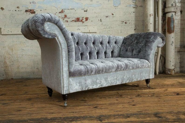 Design Chesterfield Fabric Couch Chaise Lounge Upholstery new Chaise Longues Sofas