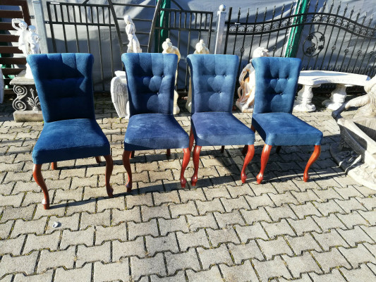 Dining room 4x Chair Set Chairs Suite Upholstery Lehn Living room Wood