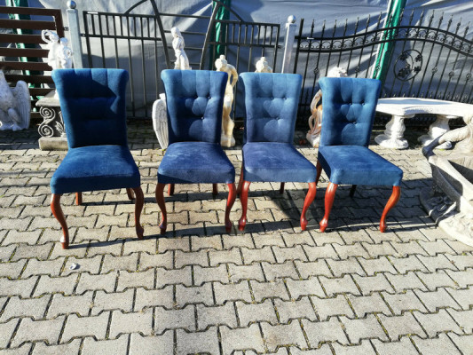 Dining room 4x Chair Set Chairs Suite Upholstery Lehn Living room Wood