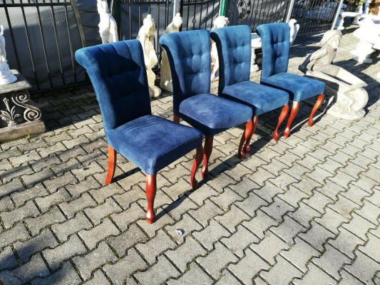 Dining room 4x Chair Set Chairs Suite Upholstery Lehn Living room Wood