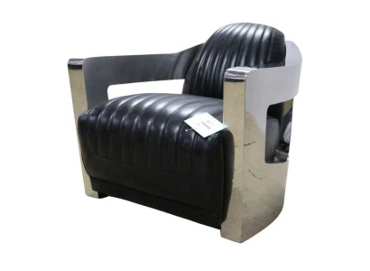 Leather armchair Aviator club chair Art Deco cocktail chair TV chair new