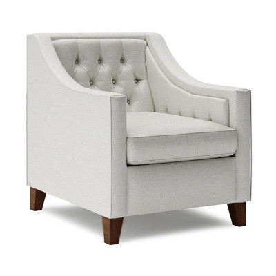 Chair 1x Dining room Upholstered Chair TV Lounge Textile Seat Armchair Chesterfield
