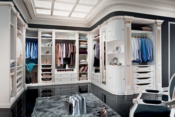 Element Model V1D-07LP for Walk-in Wardrobe Wardrobe Italian Furniture